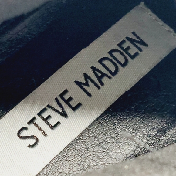 Steve Madden Osana Black Over-The-Knee Block Heel Faux Suede Boots K832 - Picture 9 of 12